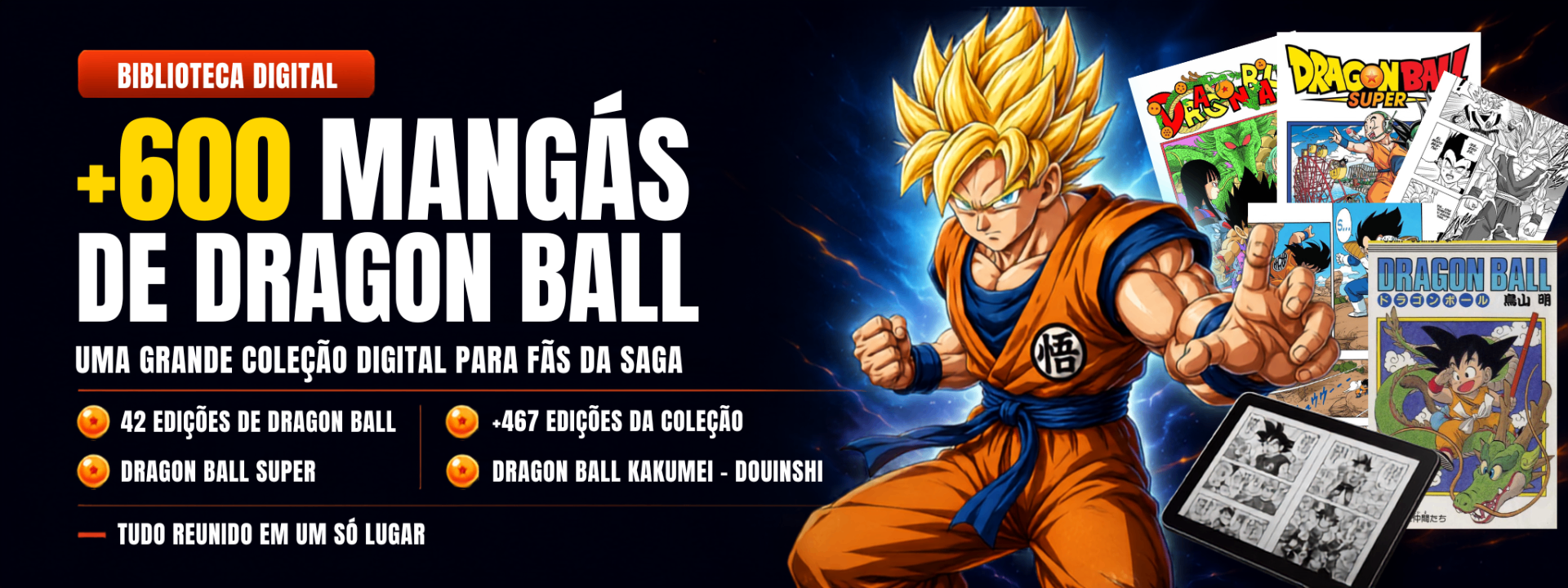 Pack de mangás do Dragon Ball